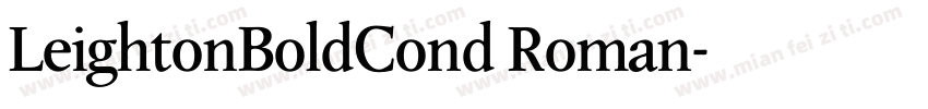 LeightonBoldCond Roman字体转换